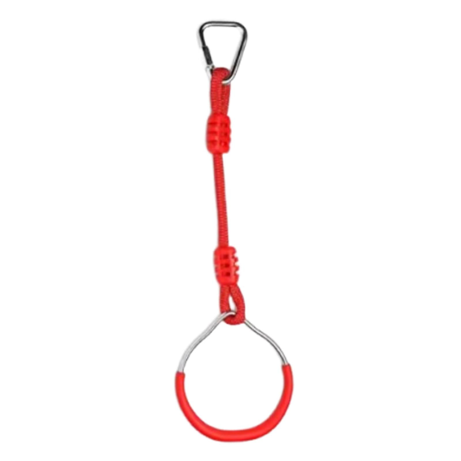 Magideal - Anillo De Gimnasia Para Niños, Pista De Obstáculos, Fácil De Instalar, Equipo De Gimnasio Resistente, Escalada Para El Hogar, Accesorios Para El Patio Rojo