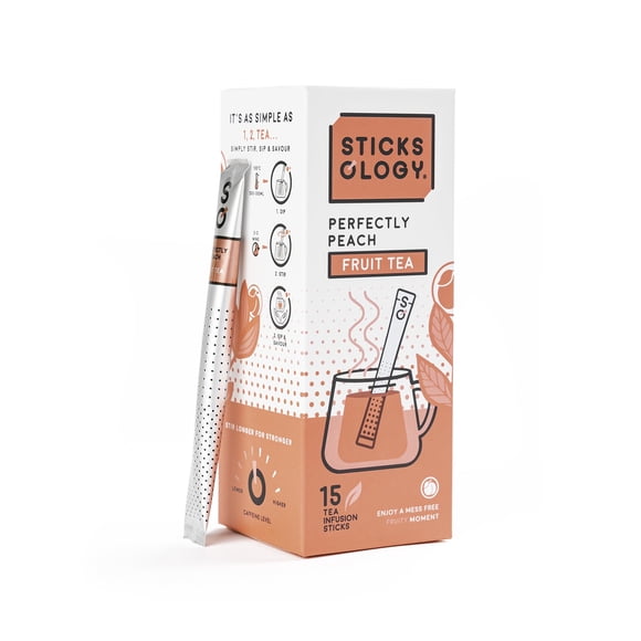 Palitos de Té STICKSOLOGY Melocotón – Pack de 15, cafeína media