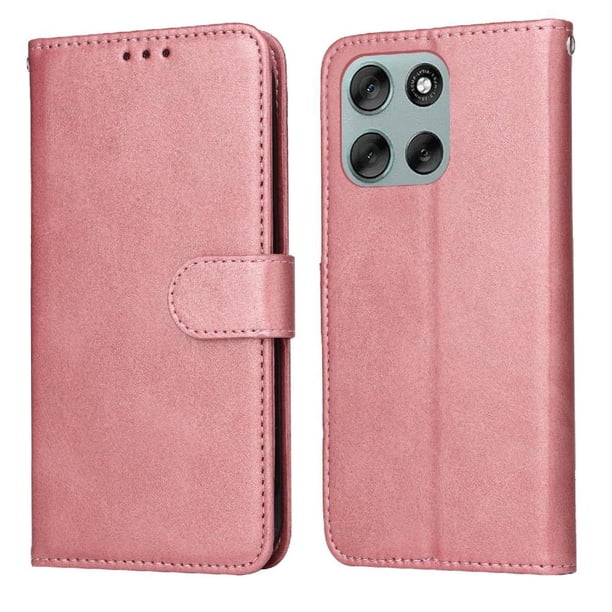 Funda Billetera para Motorola Moto G56 con Porta Tarjetas y Soporte Ajustable Rosa