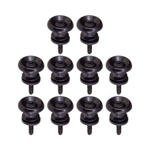 Magideal - 10X Clavijas De Bloqueo De Correa De Guitarra, Botón Final En Apariencia De Hongo Para Bajo Eléctrico Clásico Acústico, Ukelele De Guitarra , Negro