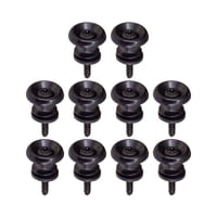 Magideal - 10X Clavijas De Bloqueo De Correa De Guitarra, Botón Final En Apariencia De Hongo Para Bajo Eléctrico Clásico Acústico, Ukelele De Guitarra , Negro