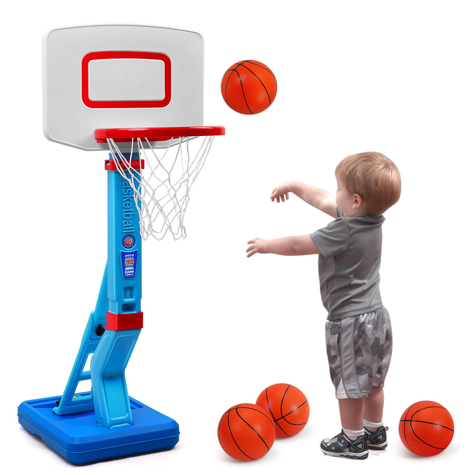 Canasta De Baloncesto Super Joy Para Niños Pequeños, Ajustable En Altura