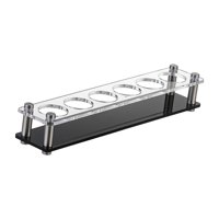 Magideal - Estante Para Copas De Vino, Taza De Café, Estante Para Tazas De Agua, Organizador De Exhibición Independiente Para Barware, Soporte Para Tazas De Cóct , 6 Hoyos Negro 6 Agujeros Negros Rectos