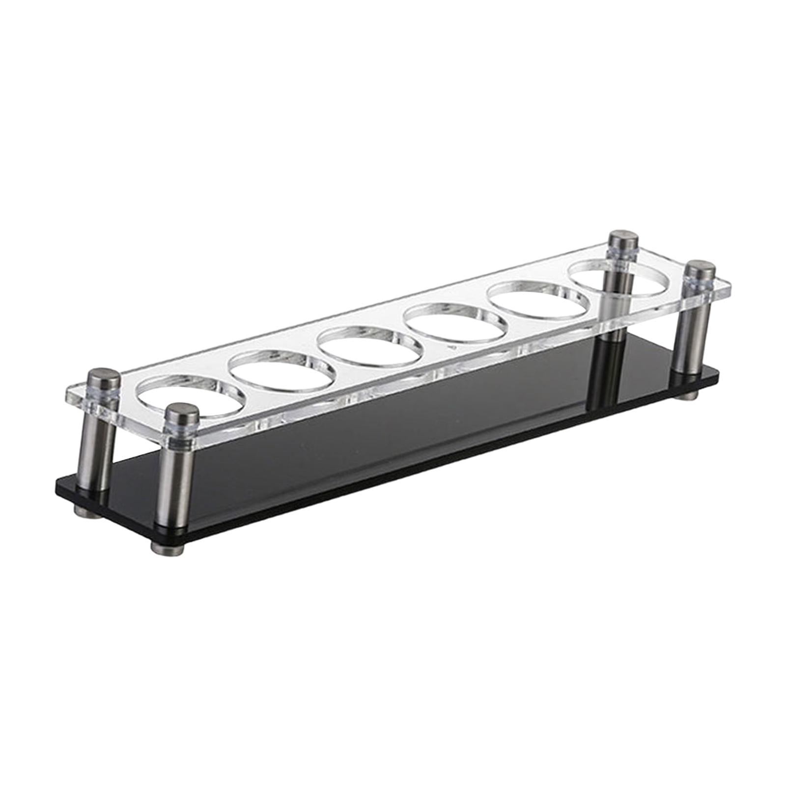 Magideal - Estante Para Copas De Vino, Taza De Café, Estante Para Tazas De Agua, Organizador De Exhibición Independiente Para Barware, Soporte Para Tazas De Cóct , 6 Hoyos Negro 6 Agujeros Negros Rectos