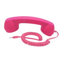Magideal - Auricular De Teléfono Celular Vintage /3.5Mm /Comfort/ Classic/ Mini Receptor De Teléfono Celular Micrófono Altavoz Teléfono Celular Teléfono Intelige Rosa Roja