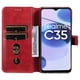thumbnail image 4 of Funda Billetera para Realme C35 con Porta Tarjetas y Soporte Ajustable Rojo, 4 of 6