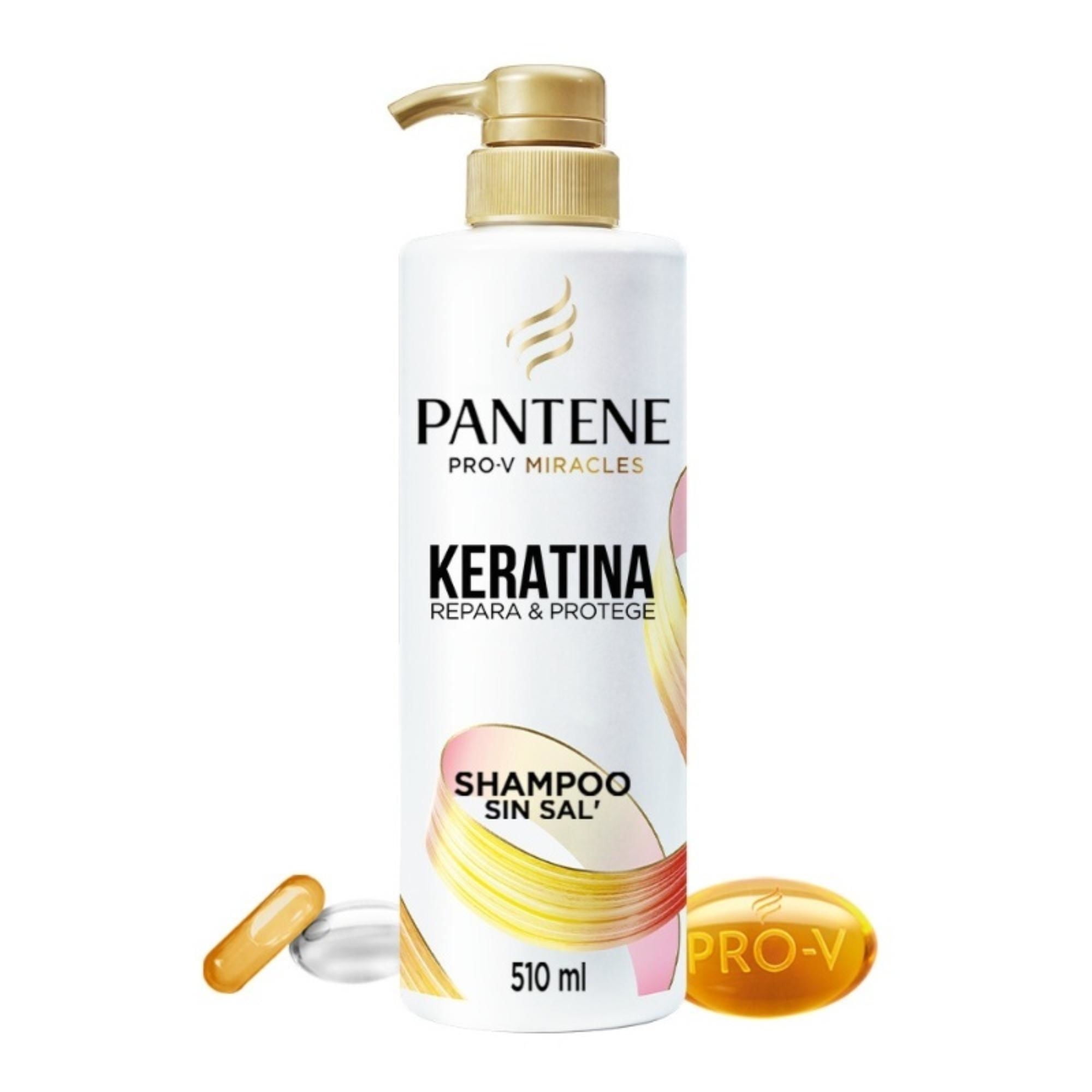 Shampoo Sin Sal Con Keratina Pro Vitamina B5 510 ml Pantene