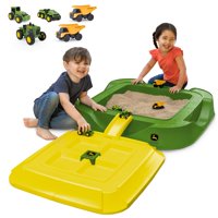 Set Sandbox John Deere Con Funda Protectora Y 5 Camiones