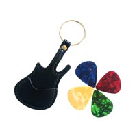 Bothyi - Llavero Con Soporte Para Púas De Guitarra De Cuero Pu, Accesorios Para Guitarra, Estuche Para Púas De Guitarra