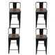 thumbnail image 2 of Pack 4 Pisos Negro Tauretes Tolix 66 Cm Altura Departamento Con Madera, 2 of 3