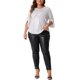 thumbnail image 2 of Agnes Orinda Conjuntos de Halloween para Mujeres Tallas Grandes Tops de Escuela Universitaria Brillantes Manga 3/4 con Abertura Cuello Redondo Destello Brillo Lentejuelas Blusa de Fiesta 2025 4X Plata, 2 of 6
