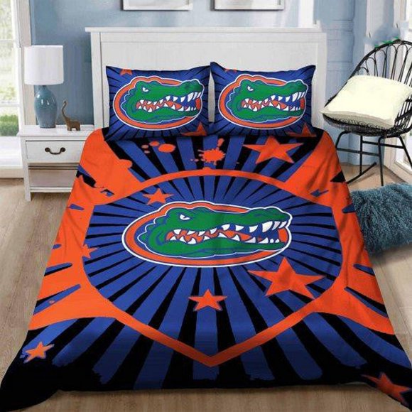 Florida Gators 3 bed sheet quiltfeather duvet cover set pillowcase bedding set3-Piece Bedding Set (1 Duvet Cover + 2 Pillow Shams)