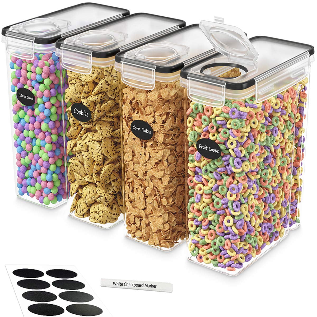 Recipientes De Cereales Storage Dwëllza Kitchen, Paquete De 4 Litros