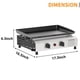 thumbnail image 5 of Plancha a gas ADREAK de 2 quemadores, 44 cm, acero inoxidable, 20,000 BTU, 5 of 5