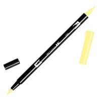 Bolígrafo Art Marker Tombow De Doble Pincel 090 Amarillo Bebé, Paquete De 1 Paquete