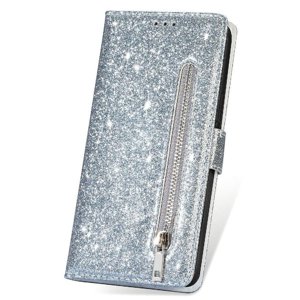 Funda Para Foxdock Elegante Funda Samsung Galaxy S24 Glitter Con Cremallera-Ideal Para El Uso Diario