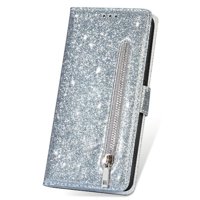 Funda Para Foxdock Elegante Funda Samsung Galaxy S24 Glitter Con Cremallera-Ideal Para El Uso Diario
