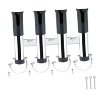 Ioensy - Soporte Para Caña De Pescar, Soporte Para Caña De Pescar Montado En La Pared, Para Yate, Rv, Garaje, Negro