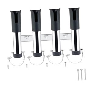 Ioensy - Soporte Para Caña De Pescar, Soporte Para Caña De Pescar Montado En La Pared, Para Yate, Rv, Garaje, Negro