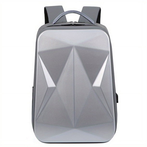 1pc Large-capacity Hard Shell Computer Bag, Rhomboid Business Backpack Men's Backpack, Waterproof Large-capacity Travel Bag