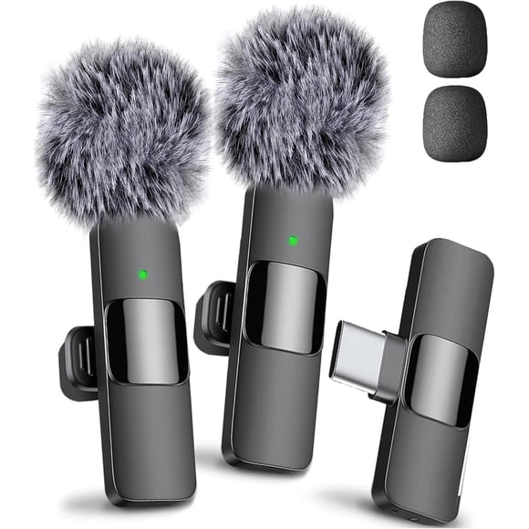 Micrófono inalámbrico Mini Mic Pro para iPhone/Android, paquete de 2