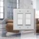 thumbnail image 2 of Placa de pared Amerelle Mirror para doble interruptor tipo rocker, transparente, 13 x 1 x 13 cm, 2 of 2