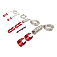 Magideal - 1 Kit Braided Hose Sleeve Flexible Instalación Sencilla Material Aluminio Universal Reemplazo Adecuado Para Vehículos Automóviles Garajes Uso Personal Rojo