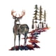 thumbnail image 4 of Ciervos Rústicos Woodland Metal Wall Art Escultura De Pared Decoración De Jardín Rústico Marrón, 4 of 5
