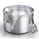 thumbnail image 1 of Bandeja higiénica Aothey de acero inoxidable para gatos XL/XXL, 1 of 7