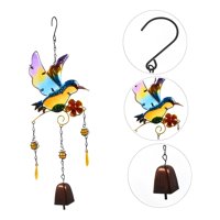 Genérico - Colgante Jardín Colibrí Vidrio Y Cobre