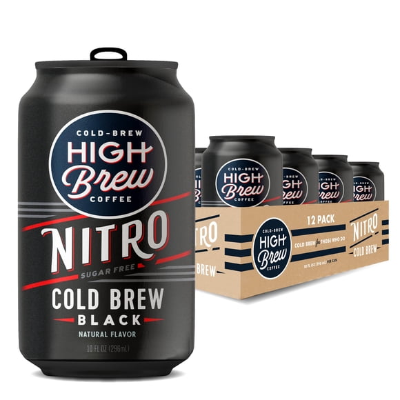 Café Cold Brew Nitro Black sin azúcar High Brew Coffee 296 ml x12