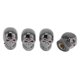thumbnail image 1 of Unique Bargains 4 Piezas Tapas de Vástago de Válvula de Neumático en Forma de Cabeza de Calavera Cubiertas Decorativas de Polvo de Válvula de Neumático 7x22mm Plástico Cobre Tono de Titanio, 1 of 7