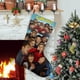 thumbnail image 1 of Glee Fox Tema: Calcetines de Navidad, fino lino blanco para colgar en escaleras y chimenea, decoración navideña para el hogar, regalo de Navidad.54cm×38cm, 1 of 5
