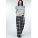 thumbnail image 1 of Pantalones Anchos con Estampado de Cuadros y Cintura Alta, 1 of 5
