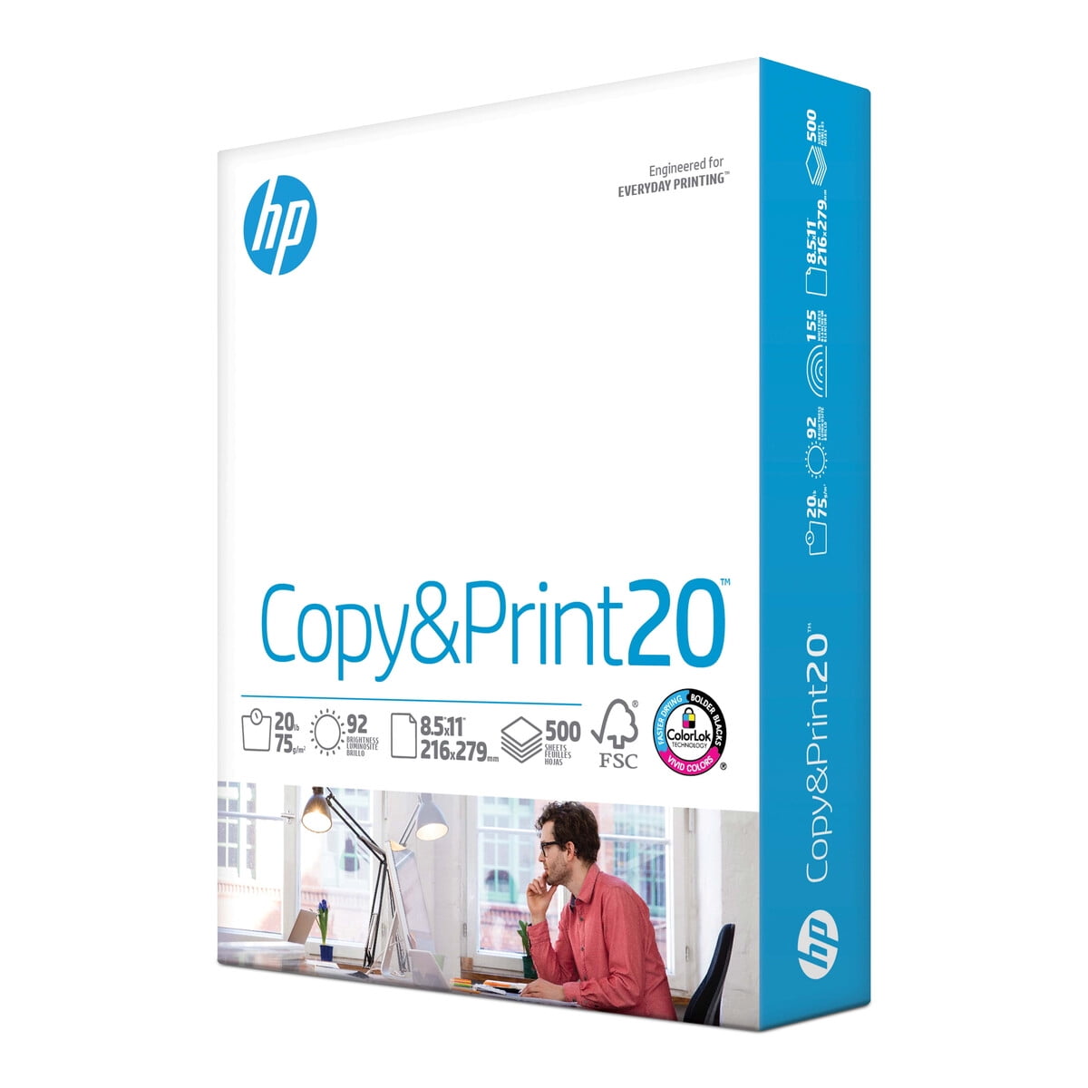 Resma Papel HP Copy Print20 75 g 8.5 x 11 500 Hojas | Lider