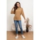 thumbnail image 3 of Sweater Mujer Cuello Alto Manga Larga Murciélago Tejido 5063, 3 of 4