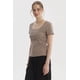 thumbnail image 2 of Polera Mujer Escote Cuadrado Rib Beige, 2 of 4