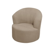 Xusx111 - Cubierta De La Silla De Barril Giratorio De Jacquard, Silla De Acento Giratorio De Lana Polar Suave Slipcover, Silla De Barril Moderna Slipcover Para Sillón Redondo Del Club (Caqui)