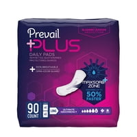Almohadillas Para Control De Incontinencia Y Vejiga Prevail Plus Long, 90 Unidades