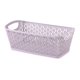 thumbnail image 1 of Whitmor Bolsa Tote Rectangular de Resina, con Diseño de Punto de Cadena, Lila, Elegante y Duradera para Uso Diario, Compras y Organización, Pack de 6, 1 of 5