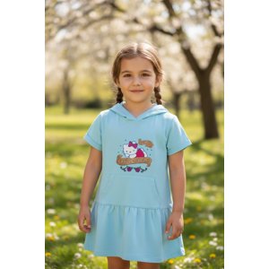 Vestido Niña Hello Kitty Turquesa 3