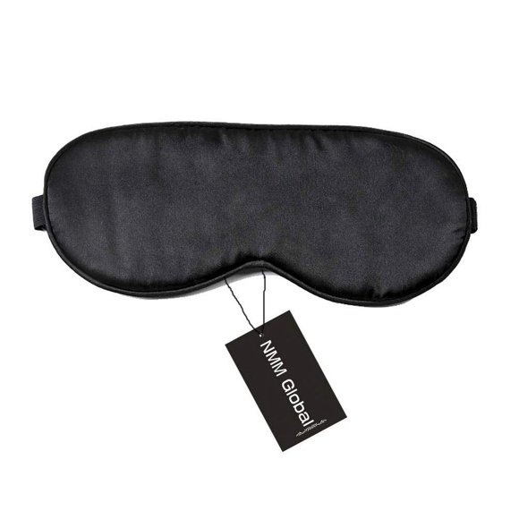 Antifaz para dormir NMM Global de seda de morera negro
