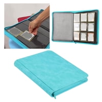 Magideal - Carpeta Organizadora Resistente De 9 Bolsillos, Contenedor Protector Con Cremallera, Para Colección De Cartas, Álbum De Cartas Premium Para Juegos De Cartas Tcg Mtg. Pegamento De Gasolina