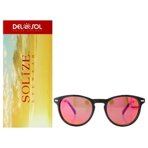 Delsol - Solize Candy Girl - Negro Y Plateado A Rosa De Para Unisex - Gafas De Sol
