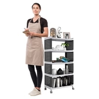 Prochef - Carro Estante Organizador Plástico 5 Bandejas Removibles