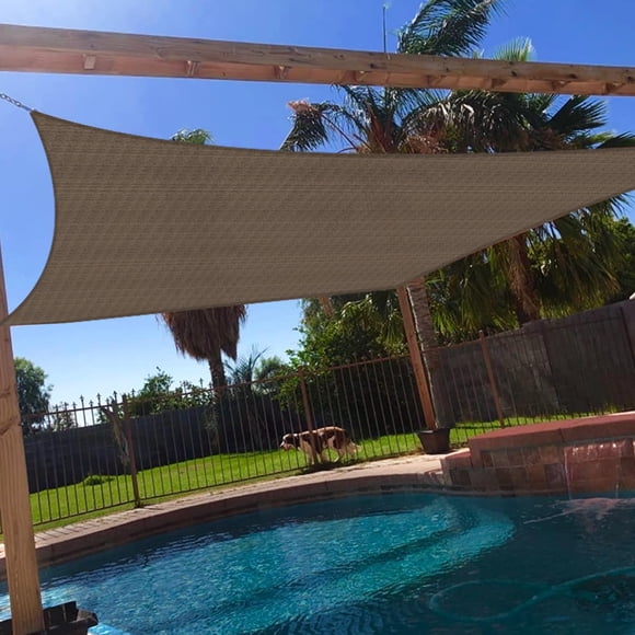 Toldo de Sombra Windscreen4less 3,6 × 4,9 m Marrón Rectangular