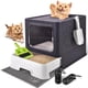 thumbnail image 1 of Caja de arena para gatos Homagico, plegable, extra grande, con alfombrilla, 1 of 6