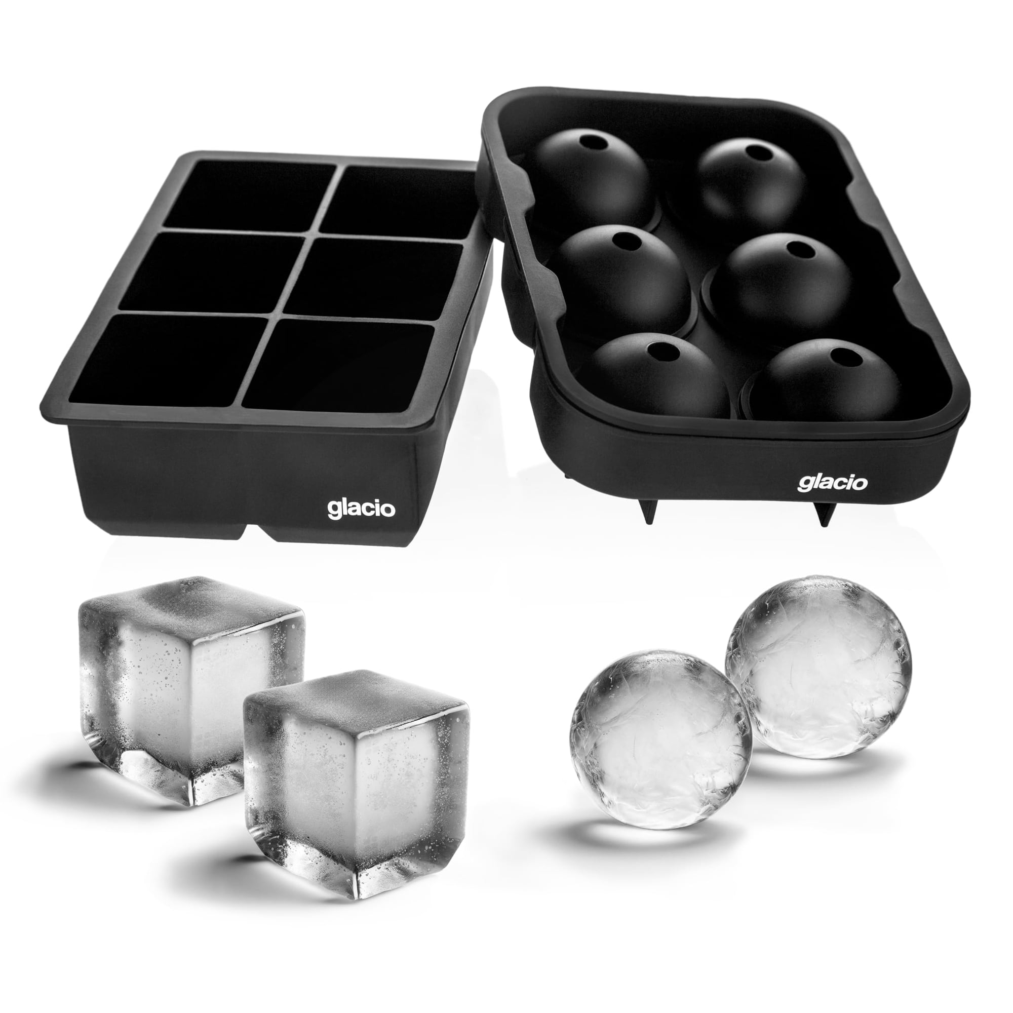 Bandejas Para Cubitos De Hielo Glacio, Moldes Grandes De Silicona Para Cubos De 5 Cm