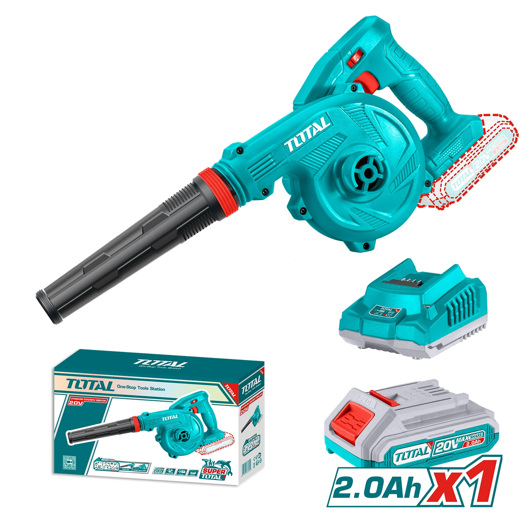 Sopladora Inalámbrica 20v Litio Ion Con Batería Y Cargador Total