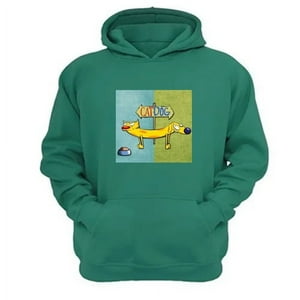 Genérico - Polerón Canguro Cat Dog Verde Aguamarina Talla Xl Unisex